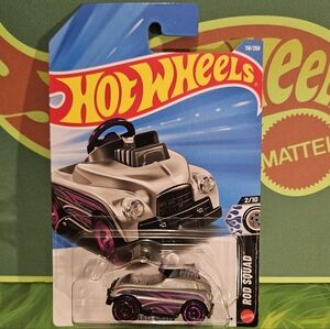HotWheels Pedal Driver Rod Squad  Car - Gray and Purple